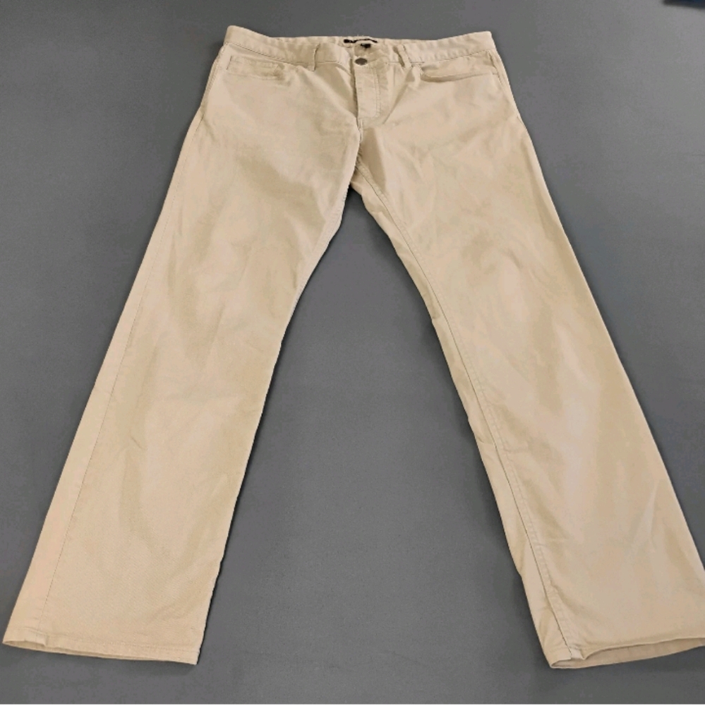 Theory Chino Pants Men's Size 36X30 Beige Travel Flat Front Tapered Casual
